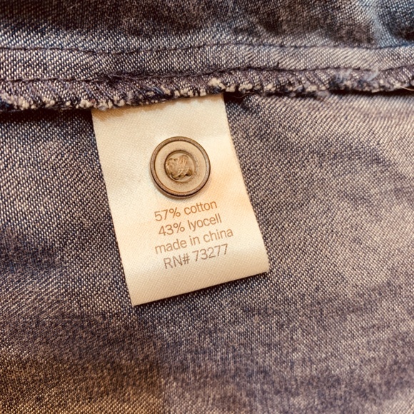 Sonoma Blue Denim Dress 3X Tie Waist Roll Tab Sleeve Button Front Cotton Blend - Picture 11 of 13